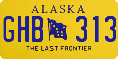 AK license plate GHB313