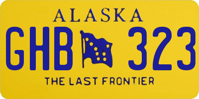 AK license plate GHB323