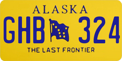 AK license plate GHB324