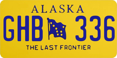 AK license plate GHB336