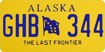 AK license plate GHB344