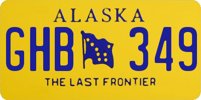 AK license plate GHB349