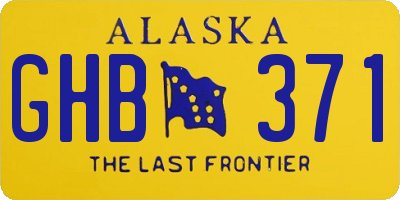 AK license plate GHB371