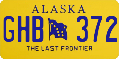 AK license plate GHB372
