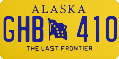 AK license plate GHB410