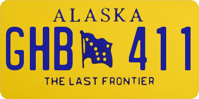 AK license plate GHB411