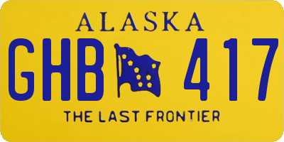 AK license plate GHB417