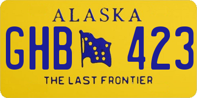 AK license plate GHB423