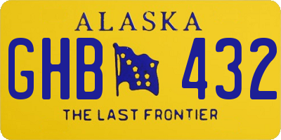 AK license plate GHB432