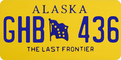 AK license plate GHB436