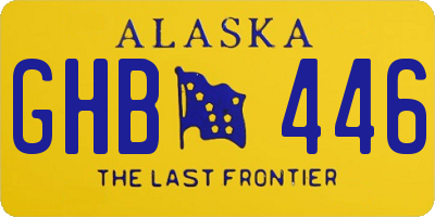AK license plate GHB446