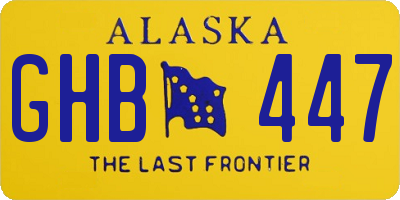 AK license plate GHB447