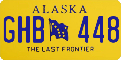 AK license plate GHB448