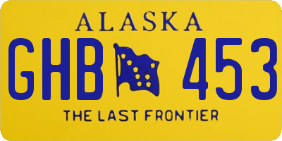 AK license plate GHB453