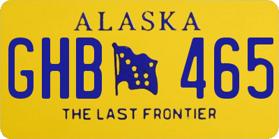 AK license plate GHB465