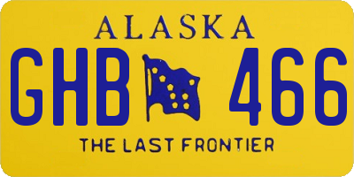 AK license plate GHB466