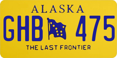 AK license plate GHB475