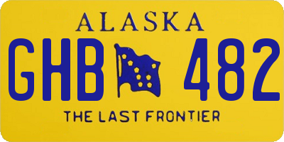 AK license plate GHB482