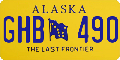 AK license plate GHB490