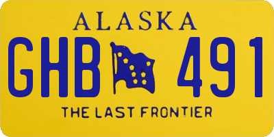 AK license plate GHB491