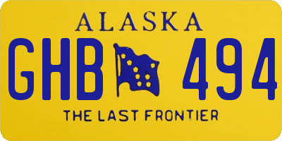 AK license plate GHB494