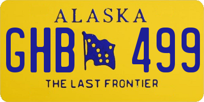 AK license plate GHB499