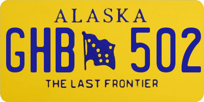 AK license plate GHB502