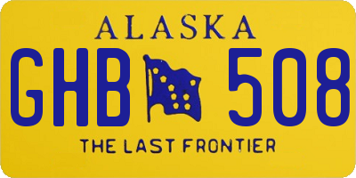 AK license plate GHB508