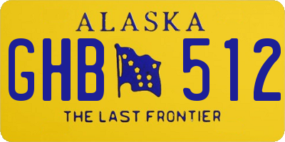 AK license plate GHB512