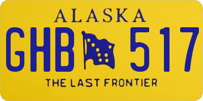 AK license plate GHB517