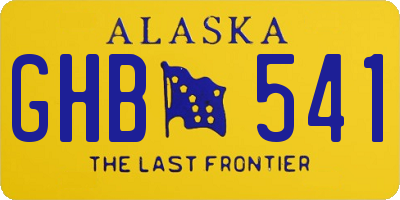 AK license plate GHB541