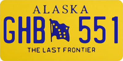 AK license plate GHB551