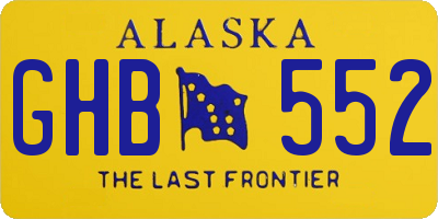 AK license plate GHB552