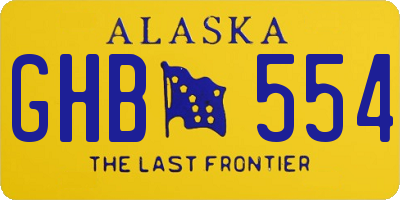 AK license plate GHB554