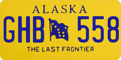 AK license plate GHB558