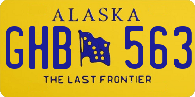 AK license plate GHB563