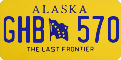AK license plate GHB570