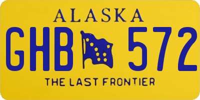 AK license plate GHB572