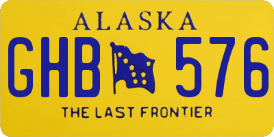 AK license plate GHB576