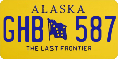 AK license plate GHB587