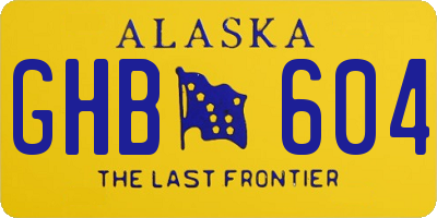 AK license plate GHB604