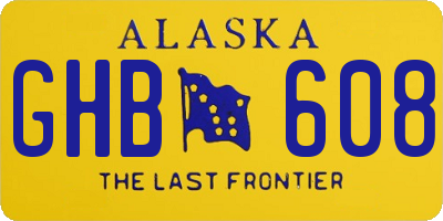 AK license plate GHB608
