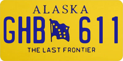 AK license plate GHB611