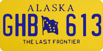 AK license plate GHB613
