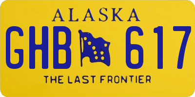 AK license plate GHB617