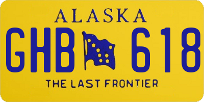 AK license plate GHB618