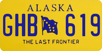 AK license plate GHB619