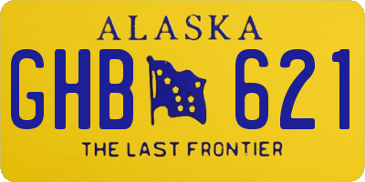 AK license plate GHB621