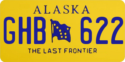 AK license plate GHB622