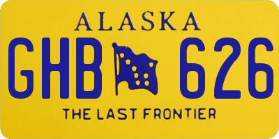 AK license plate GHB626